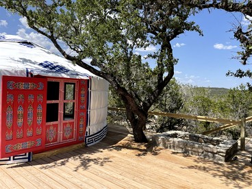 Cozy Yurt with Hot Tub Surrounded by Nature in Dripping Springs, Texas - Dripping Springs, Texas - glamping.directory