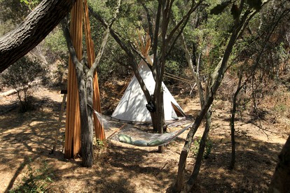 Tranquil Tipi Rental for California Glamping in the Santa Monica Mountains - Los Angeles, California - glamping.directory