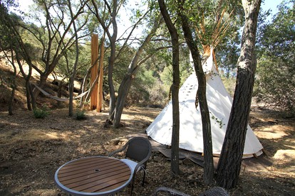 Tranquil Tipi Rental for California Glamping in the Santa Monica Mountains - Los Angeles, California - glamping.directory