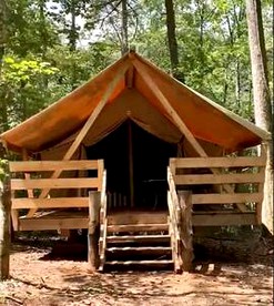 Georgia Glamping at its Finest in this Cozy Safari Tent in Suches - glamping.directory