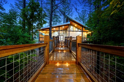 Romantic Luxury Cabin with Elevated Gazebo near Broken Bow, Oklahoma - glamping.directory
