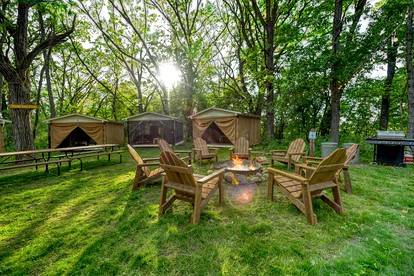 Amazing Group Glamping in Restored Vintage Girl-Scout Tents for a Unique Outdoor Adventure in Troy, Wisconsin - East Troy, Wisconsin - glamping.directory