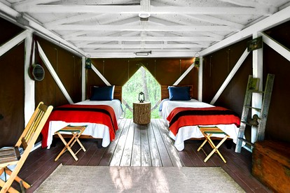 Amazing Group Glamping in Restored Vintage Girl-Scout Tents for a Unique Outdoor Adventure in Troy, Wisconsin - East Troy, Wisconsin - glamping.directory