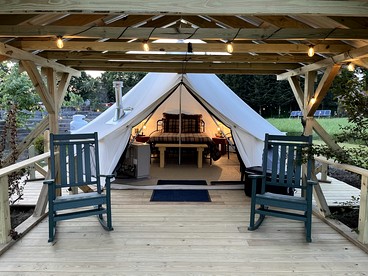Adult Only Bell Tent Perfect for a Romantic Getaway in Turner, Maine - Turner, Maine - glamping.directory
