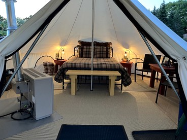 Adult Only Bell Tent Perfect for a Romantic Getaway in Turner, Maine - Turner, Maine - glamping.directory