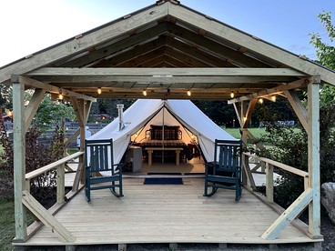 Adult Only Bell Tent Perfect for a Romantic Getaway in Turner, Maine - glamping.directory