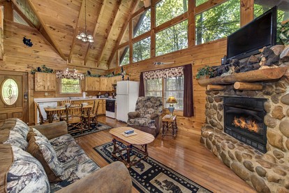 Wooden Secluded Cabin with Jacuzzi and Pool Table in Tennessee - Sevierville, Tennessee - glamping.directory