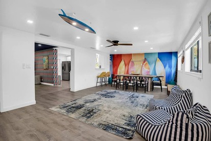 Stylish Surf-Themed Beach House with Private Pool Near Pompano Beach Pier, Pompano Beach Florida - Pompano Beach, Florida - glamping.directory