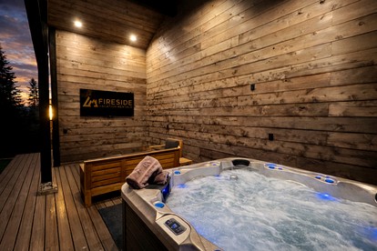 Luxurious Mountain Cabin with Sauna, Hot Tub, and Outdoor Fireplace, Perfect for a Relaxing Weekend Getaway in Utah - Duck Creek Village, Utah - glamping.directory
