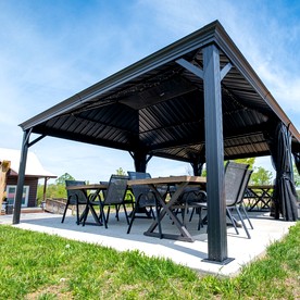 Sensational Tented Cabin Nestled Amidst Trees and Fire Pit Provided in Logan, Ohio - Logan, Ohio - glamping.directory
