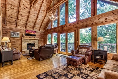 Group Cabin with Game Room and Theater Space in Pigeon Forge, Tennessee - Pigeon Forge, Tennessee - glamping.directory