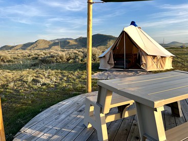 Charming Bell Tent for Glamping Escapes to Montana - Hot Springs, Montana - glamping.directory