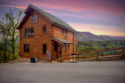 Modern Mountain Cabin Retreat with Game Room and Outdoor Pool in Sevierville, Tennessee - glamping.directory