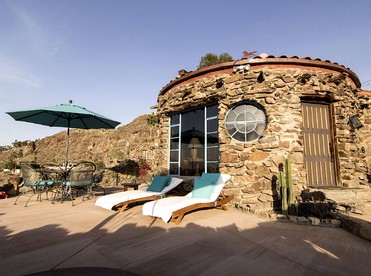 Stone-Built Bungalow Rental with Coachella Valley Views near Palm Springs, California - glamping.directory