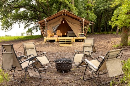 Rustic Vineyard Glamping Tent with Wine Tastings near Lakes and Trails in Currie, Minnesota - Minneapolis, Minnesota - glamping.directory