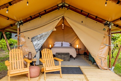 Rustic Vineyard Glamping Tent with Wine Tastings near Lakes and Trails in Currie, Minnesota - Minneapolis, Minnesota - glamping.directory