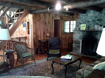 Secluded Group Rental in the Woods with Stone Fireplace near Plattsburgh, New York - Severance, New York - glamping.directory