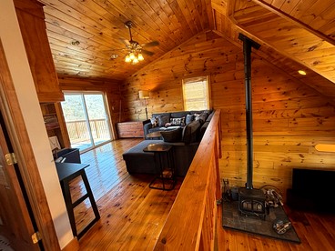Peaceful Log Cabin on Private Acres with Creek & Pond in Rileyville, Virginia - Rileyville, Virginia - glamping.directory