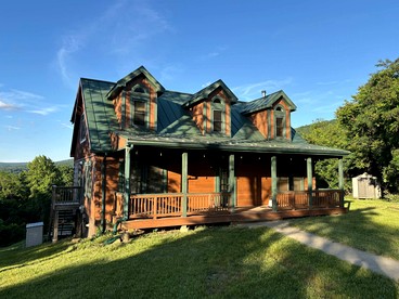 Peaceful Log Cabin on Private Acres with Creek & Pond in Rileyville, Virginia - glamping.directory