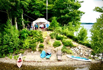 Glamping Oasis: Whole Island Vacation Rental on a Lake in Monmouth, Maine - Monmouth, Maine - glamping.directory