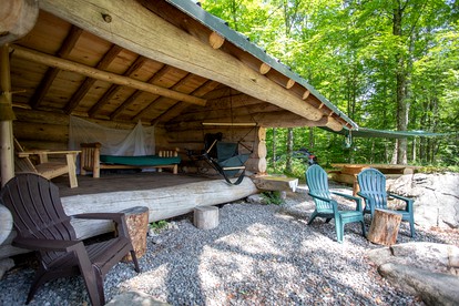 Rustic Glamping Shelter for an Outdoor Getaway in the Adirondacks, New York - Paul Smiths, New York - glamping.directory
