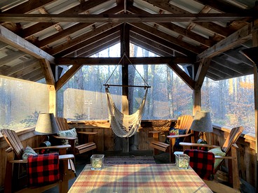 Rustic Glamping Shelter for an Outdoor Getaway in the Adirondacks, New York - Paul Smiths, New York - glamping.directory