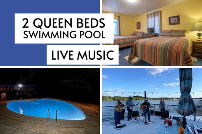 Beautiful Cabin Accommodation with Shared Pool and Lake Access in Kingsland - Kingsland, Texas - glamping.directory