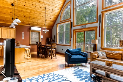 Stunning Cabin Surrounded by Trees and Fire Pit Provided in Bowerbank, Maine - Bowerbank, Maine - glamping.directory