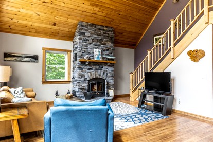 Stunning Cabin Surrounded by Trees and Fire Pit Provided in Bowerbank, Maine - Bowerbank, Maine - glamping.directory