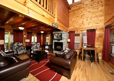 Luxury Log Cabin Rental with Private Hot Tub in Smoky Mountains of Sevierville, Tennessee - Sevierville, Tennessee - glamping.directory