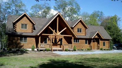 Magnificent Log Cabin for a Family Winter Getaway in the Catskills, New York - glamping.directory