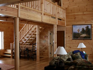Magnificent Log Cabin for a Family Winter Getaway in the Catskills, New York - Parksville, New York - glamping.directory