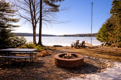 Quiet Waterfront Cabin with Fireplace, Porch & Nature All Around in Greenville, Maine - Greenville, Maine - glamping.directory