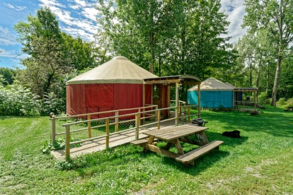 Beautiful Upstate New York Luxury Camping Yurt on a Farm - Granville, New York - glamping.directory