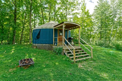 Beautiful Upstate New York Luxury Camping Yurt on a Farm - glamping.directory
