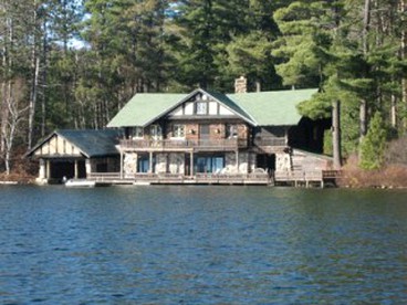 Waterfront Cabin Rental for a Boating Getaway on Loon Lake in New York - glamping.directory