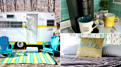 Quaint Airstream with Picnic Space Great for Two in Indiana - Nashville, Indiana - glamping.directory