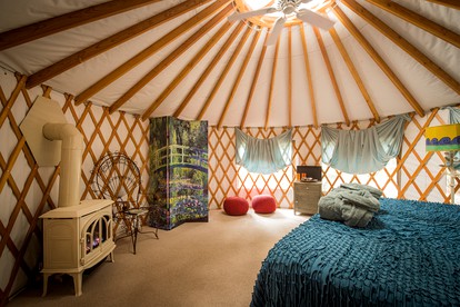 Tranquil Yurt Rental for Two with Soothing Interior on Ranch near San Luis Obispo - Cayucos, California - glamping.directory