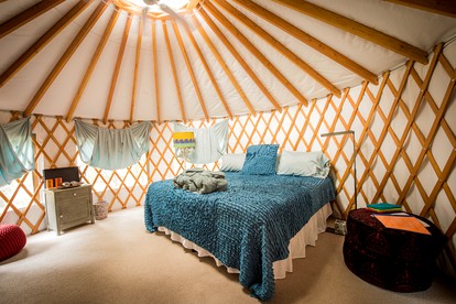Tranquil Yurt Rental for Two with Soothing Interior on Ranch near San Luis Obispo - Cayucos, California - glamping.directory