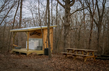 Secluded Luxury Camping Tent on Otter Lake near Girard, Illinois - North Otter Township, Illinois - glamping.directory