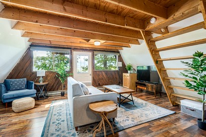 Traditional A-Frame Cabin with Stunning Views, Hot Tub, Deck, Grill and Fire Pit Near Cacapon State Park in Berkeley Springs, WV - Berkeley Springs , West Virginia - glamping.directory