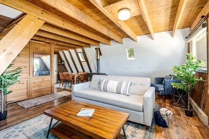 Traditional A-Frame Cabin with Stunning Views, Hot Tub, Deck, Grill and Fire Pit Near Cacapon State Park in Berkeley Springs, WV - Berkeley Springs , West Virginia - glamping.directory