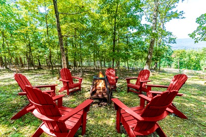 Traditional A-Frame Cabin with Stunning Views, Hot Tub, Deck, Grill and Fire Pit Near Cacapon State Park in Berkeley Springs, WV - Berkeley Springs , West Virginia - glamping.directory