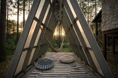 Luxury Forest Cabin with Hot Tub, Fire Pit & Game Room Near Broken Bow Lake, Broken Bow, Oklahoma - Broken Bow, Oklahoma - glamping.directory