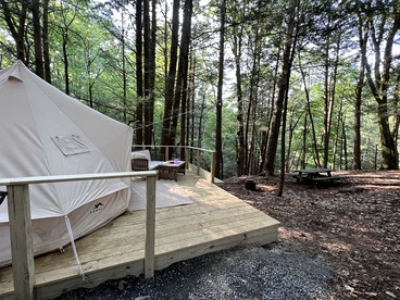 Amazing Equipped Bell Tent Nestled Among Nature in New York - glamping.directory