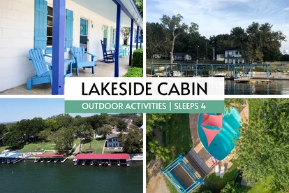 Rustic Cabin Rental with Lake Views and Shared Pool near Austin, Texas - Kingsland, Texas - glamping.directory