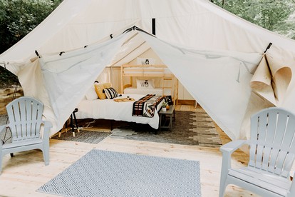 Unicoi State Park Safari Tent, Ideal for a Pet Friendly Eco Adventure - Helen, Georgia - glamping.directory
