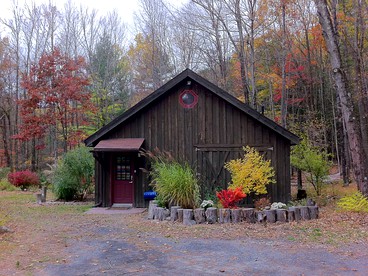 Romantic Streamside Barn Rental with Hot Tub in Heart of Woodstock, New York - glamping.directory