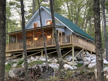 Amazing Lakefront Cottage with Fire Pit in Orland, Maine - Orland, Maine - glamping.directory