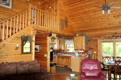 Riverside Log Cabin Perfect for a Secluded Getaway near Kalamazoo, Michigan - Centreville, Michigan - glamping.directory